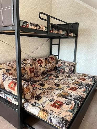2 ярусный диван: Двухъярусная кровать, Б/у, Складная — 3