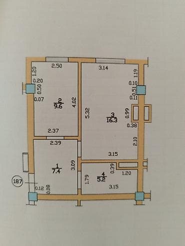 Квартиры: 1 комната, 40 м², Элитка, Дордой Моторс рынок Элитка, 3 этаж, Евроремонт — 6
