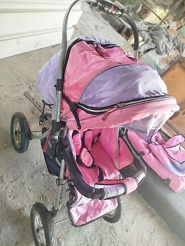 коляска rant: Коляска, Другой бренд, цвет - Розовый, Б/у, Самовывоз — 5