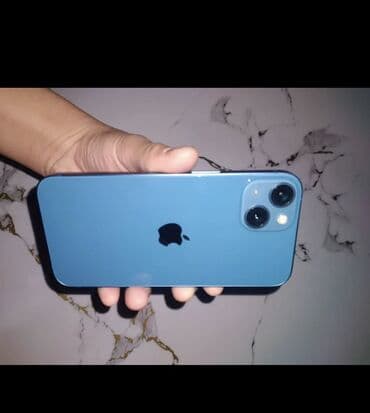 телефон кнопычный: IPhone 13, Б/у, 128 ГБ, Синий, Чехол, 76 % — 2