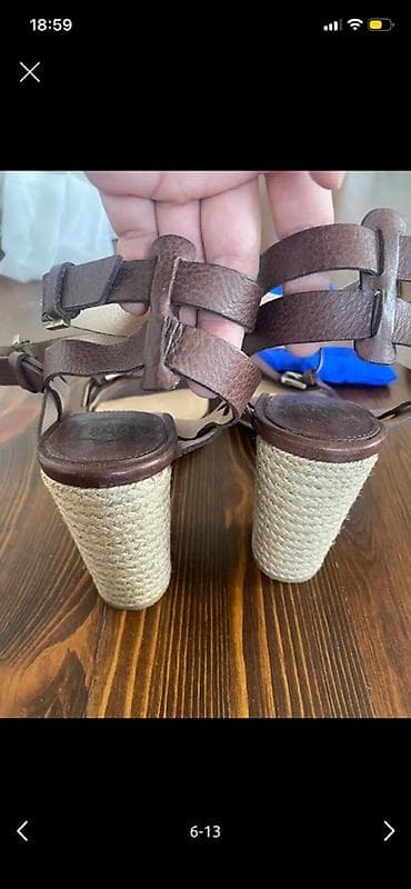обувь распродажа: Босоножки, 40, Massimo Dutti, Б/у, цвет - Коричневый, Самовывоз — 6