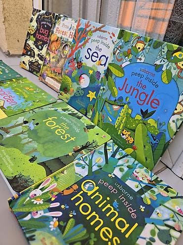 v beach: Серия познавательных книг Usborne «Peep inside» для детей. Состав на — 5