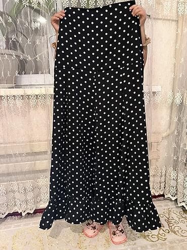 мюли: Юбка, Модель юбки: Трапеция, Макси, Высокая талия — 3