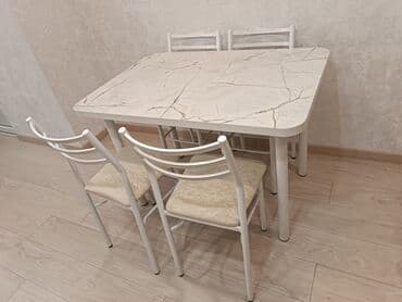 купить стол для шитья: Продам стол со стульями (4 шт), новый, не подошел по размеру. Отдам за — 4