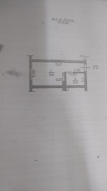 Бөлмөлөр: 11 м², Эмереги менен — 1
