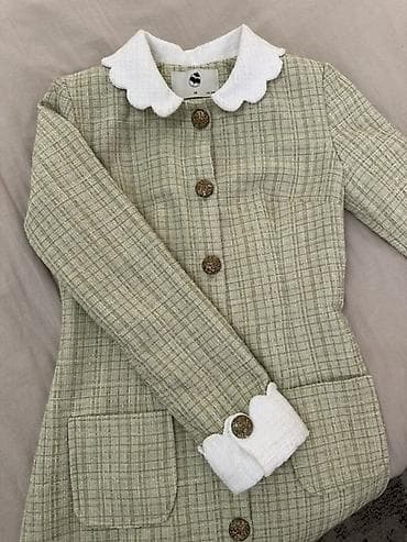 tech fleese: Повседневное платье, Осень-весна, Длинная модель, Твид, Прямое, XS — 4