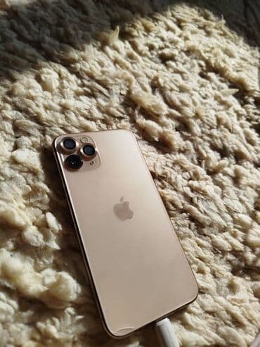 где купить телефон в бишкеке: IPhone 11 Pro, Колдонулган, 256 ГБ, Алтын, Коргоочу айнек, Каптама, Кабель, 71 % — 1