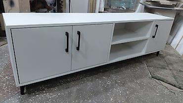 тумбычки: Тумба и подставка для телевизора, Напольная, ЛДСП, Самовывоз, цвет - Белый — 7