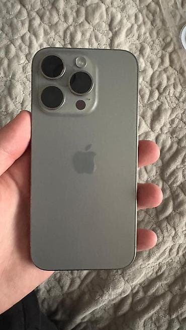 titanium: IPhone 15 Pro, Б/у, 256 ГБ, Natural Titanium, 85 % — 1