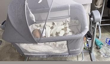 прикроватная люлька: Детская прикроватная колыбель-люлька Coolbaby/ПумоВox (серый цвет) с — 4