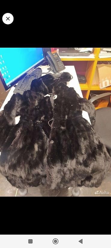 apple magic mouse 2: Шуба, Норка, По колено, С капюшоном, S — 6