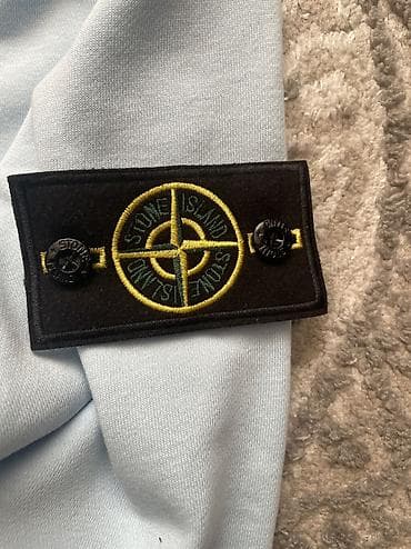 Толстовки: Срочная продажа за дешево‼️ stone island голубой свитшот с капюшоном — 2