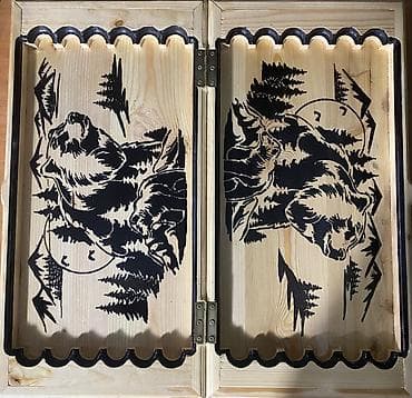 Шахматы НАРДЫ размеры 50/60/70 см Все в комплекте, Ручная работа