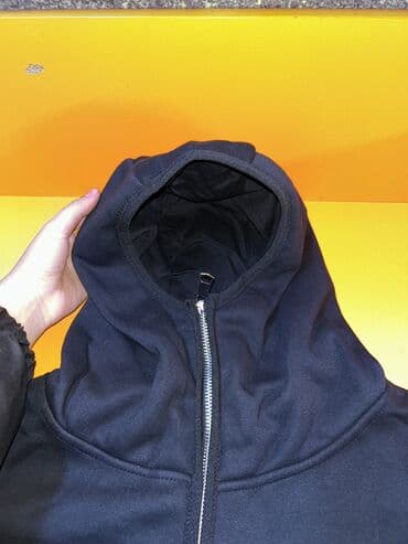 брендовые мужские спортивные костюмы из турции: Толстовка с капюшоном на молнии, темно‑синяя. - Полная молния спереди — 4