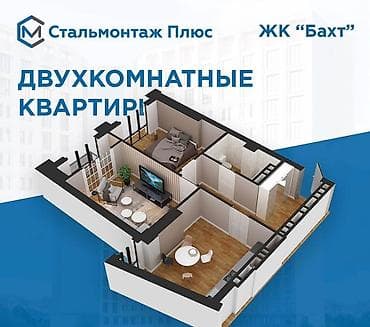 тумар: 2 бөлмө, 65 м², Элитка, 3 кабат, Даяр ПСО (өзү оңдоп түзөтүп бүтүү үчүн) — 3