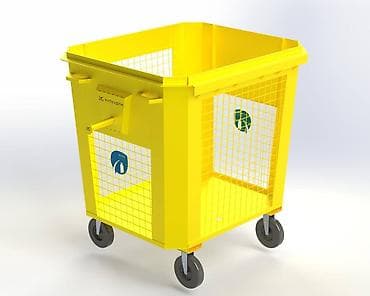 металлические урны: Материал: Металл, На колесах, 1100 л — 3