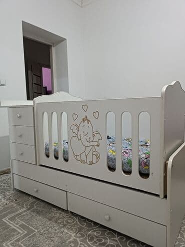 кровати детский: Керебет, Колдонулган, Кыздар үчүн, Балдар үчүн, Каптал жактары, ДСП, Өзү алып кетүү, Акылуу жеткирүү — 2