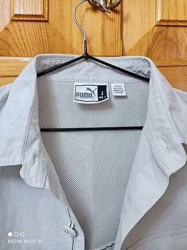 Шорталар: Рубашка Puma L (CAN/G), светло‑серая - Классический крой с отложным — 2