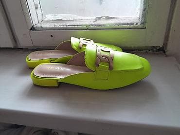 продаю женскую обувь: Женские мюли REAL Style of Turkey - Яркий неоново‑лаймовый цвет - — 1