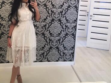 шелковое платье большого размера: Продаю белое гипюровое платье Размер s — 3