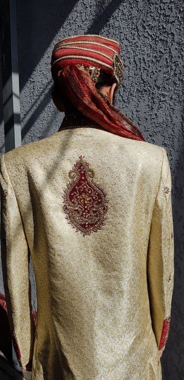 хиджаб для детей: Продаю национальный свадебный сюртук с чалмой. Ручная вышивка — 5