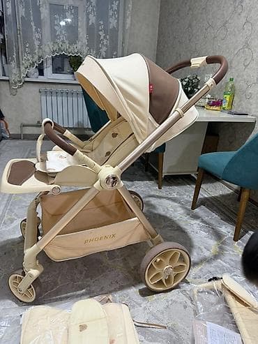 коляски трансформер: Прогулочная коляска Phoenix BabyCart, бежево‑коричневая - Легкая — 5