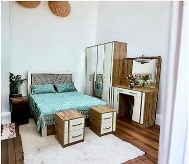 рейтинг производителей кухонной мебели: Спальный гарнитур, Б/у, Двуспальная кровать, цвет - Белый — 1