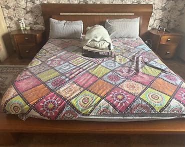 third edition solutions: Двуспальная кровать с высоким изголовьем + две прикроватные тумбы - — 1