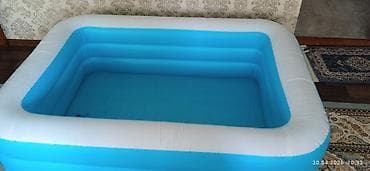 детские бассейны: Надувной прямоугольный бассейн для дома и дачи размер 160*120 - Цвет — 1