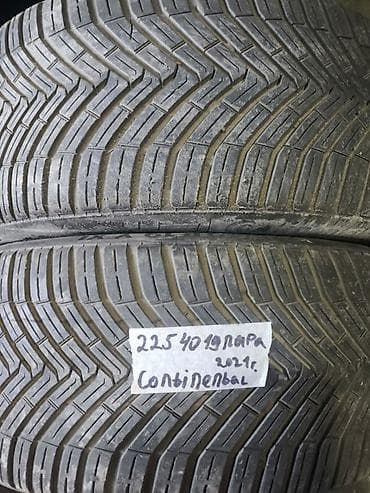 Шины 225 / 40 / R 19, Всесезонная, Б/у, Пара, Легковые, Continental