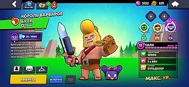 apple 17: Аккаунт Brawl Stars с прокачанными бойцами и редкими скинами. Состав — 5