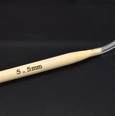 утук жонундо маалымат: Крючок для тунисского (афганского) вязания 5,5 мм бамбуковый — 2