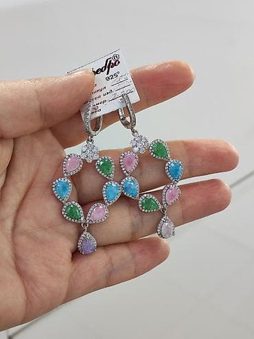 peri: Серебряный Серьги с натуральными камнями Серебро 925 пробы Цена — 2