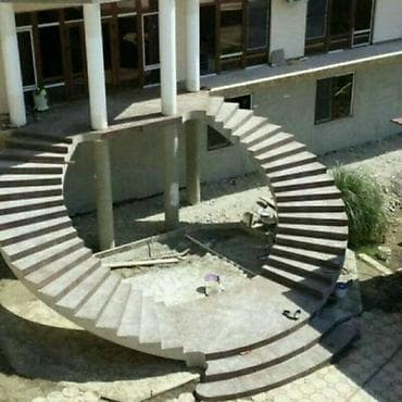 ванны джакузи: Бетонная лестница Для дома, Форма лестницы: Винтовая — 2