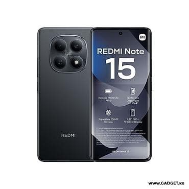 Redmi, Redmi Note 15, Новый, 256 ГБ, цвет - Черный, 2 SIM