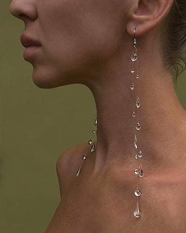 Жеке буюмдар: Длинные «невесомые» украшения с подвесками-каплями на заказ ! - — 2