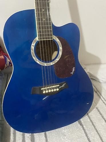 Пианино, фортепиано: Акустическая гитара Memphis (серия/модель на голове грифа), цвет синий — 1