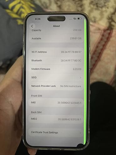 zte red magic: IPhone 15 Pro, 256 ГБ, Natural Titanium, Защитное стекло, Чехол, Коробка, 84 % — 4