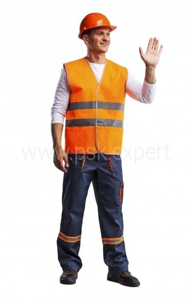 Жилет сигнальный Жилет сделан из прочного трикотажного полиэфирного