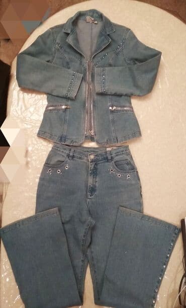 брендовые вещи оригинал: Обмен на продукты : джинсовые жен., костюм, брюки, пиджак, куртка — 14