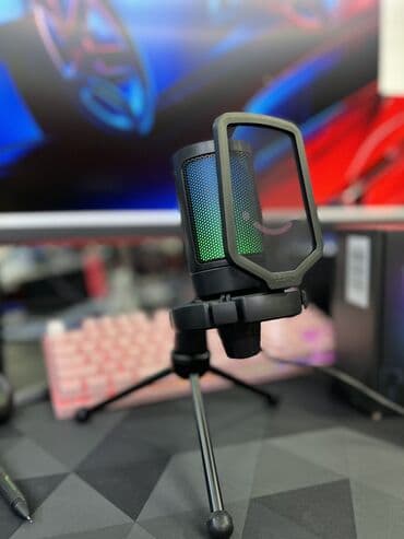 колонка комбик: Конденсаторный микрофон fifine ampligame A6V RGB подсветка Сенсорные — 7