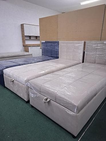 кровать полуторки: Односпальная кровать, Новый, С ящиком для хранения, длина - 200 см — 4