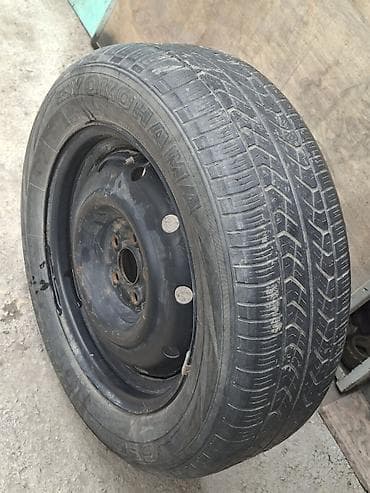 Колеса в сборе 215 / 60 / R 16, Лето, Б/у, Запаска, Легковые, Железные, отверстий - 5