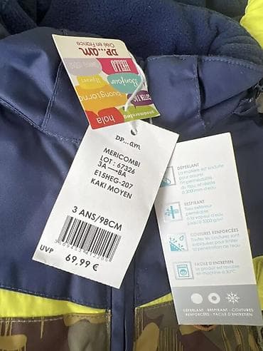 пару: Детский зимний комбинезон, с флисовым подкладом, из водоотталкивающего — 3