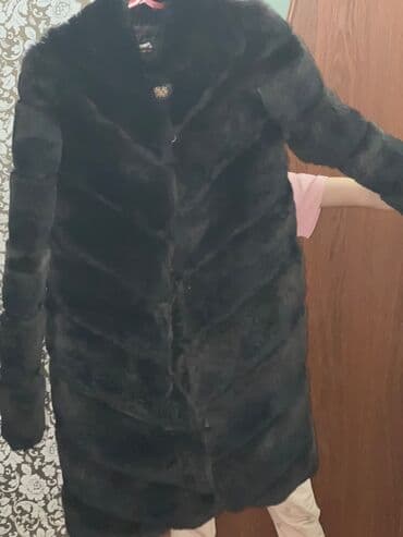 женские свитера с v образным вырезом: Шуба, Бобер, По колено, XL — 1