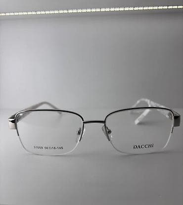 Оправа DACCHi 31009 — полурамная титановая модель с белыми заушниками