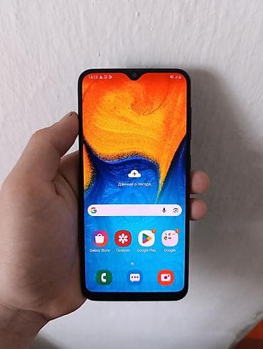 galaxy a 3: Samsung Galaxy A20, Новый, 32 ГБ, цвет - Голубой, 2 SIM, 1 SIM, eSIM — 5