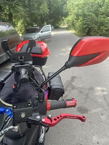 Мототехника: Скутер Yamaha (линейка Aerox/стайлинг), яркий тюнинг и туристическое — 8