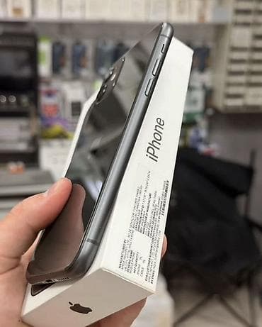 Техника и электроника: IPhone 11, Б/у, 64 ГБ, Черный, Коробка, 73 % — 2