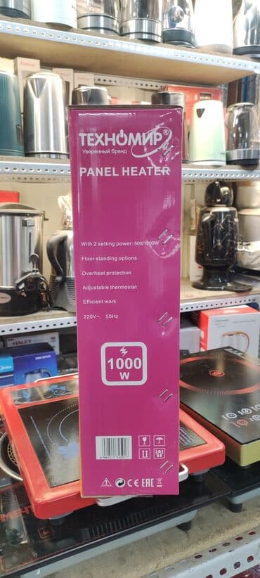 обогреватели техномир: Электр жылыткыч Конвектордук, Полго коюулуучу, 1000 Вт — 2